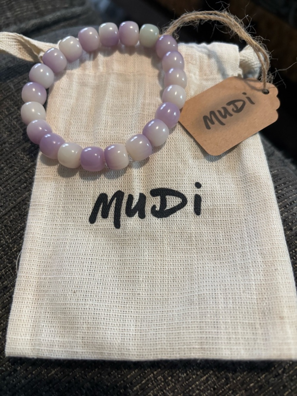 NWT Mudi Fidget Bracelet- Lavender & Cream